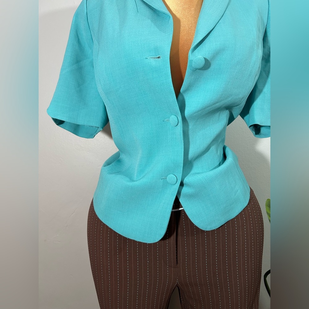 “ OUTFIT 2pcs “ Appleseed's Teal Top and Cato Brown Flare Pants - Picture 6 of 10